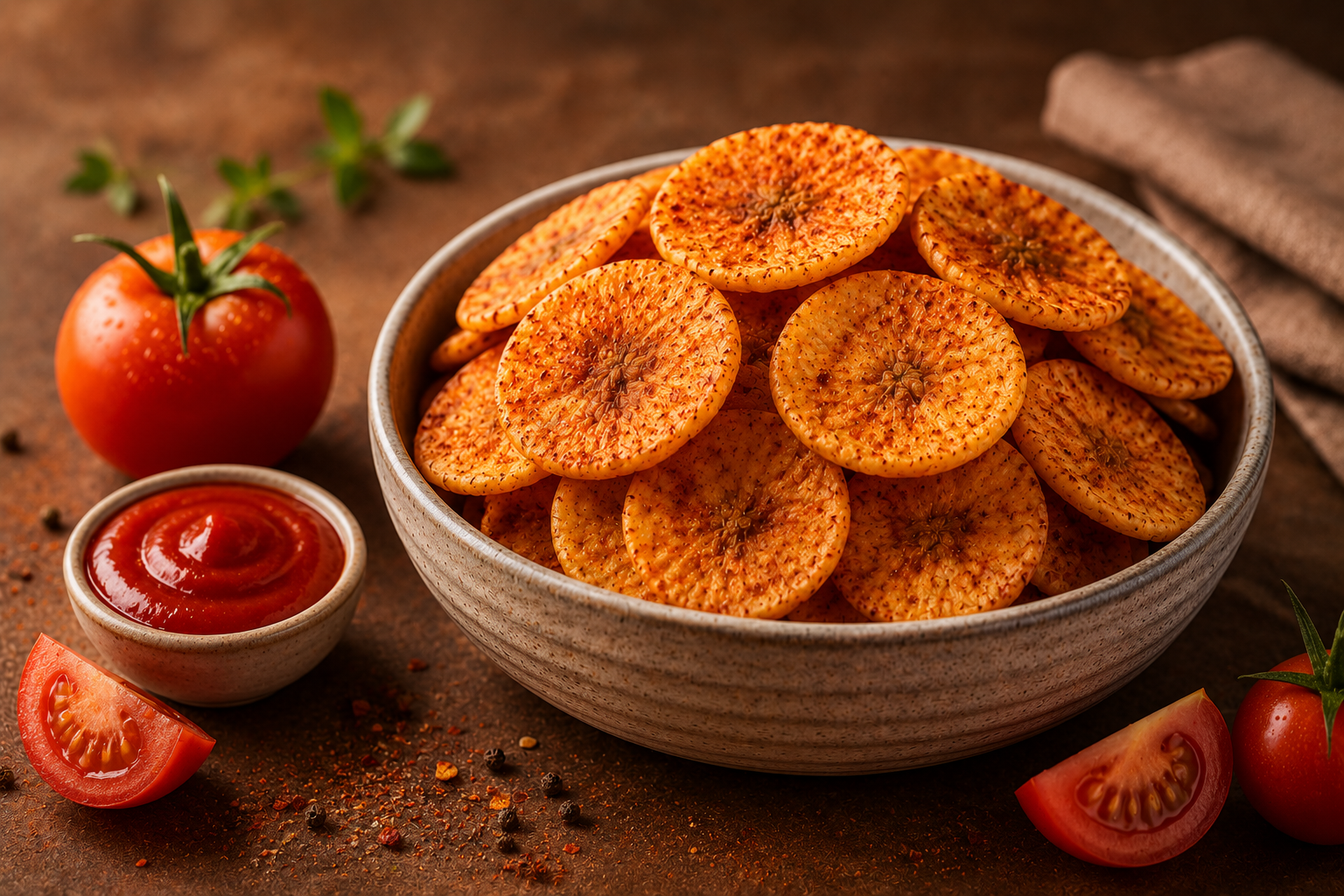 Tangy Tomato Banana Chips
